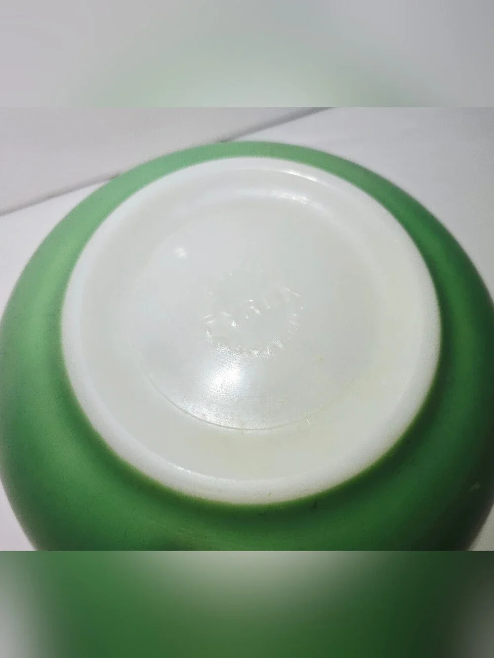 Pyrex Primary Color Green & Blue Mixing Bowls Set Of 2 Vintage Kitchenware